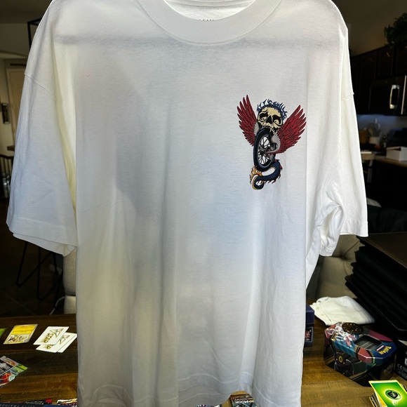 Mens Small Allsaints White Road Rash Short Sleeve Crew T-Shirt - White - Picture 4 of 5